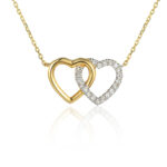 Naszyjnik serca z diamentami