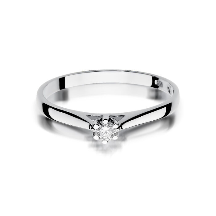 Pierścionek złoty z diamentem BD-W311B - obrazek 2