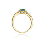 Pierścionek żółte złoto z topazem i diamentami BD-W10 - obrazek 3