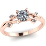 Pierścionek złoty z diamentami laboratoryjnymi