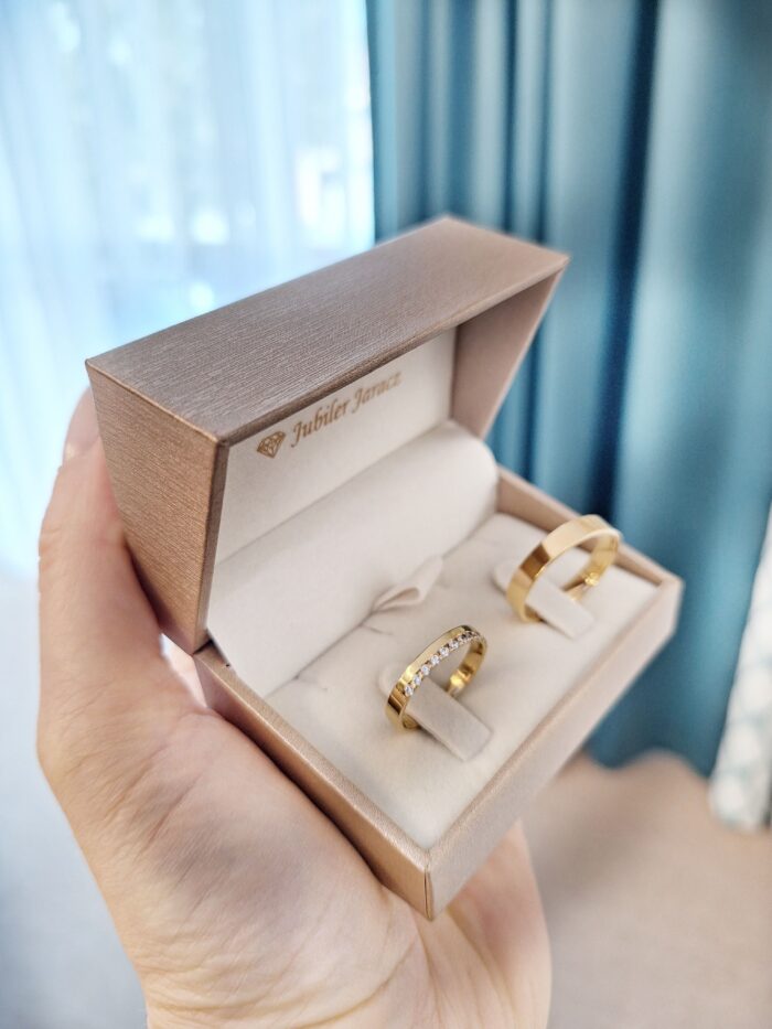 Obrączki złote SL52 płaskie - obrazek 3