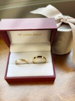 Obrączki złote WD1 z motywem roślinnym - obrazek 3