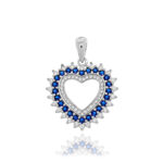 Zawieszka srebrna serce z cyrkoniami