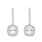 Kolczyki srebrne wiszące z cyrkoniami