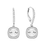 Kolczyki srebrne wiszące z cyrkoniami - obrazek 2