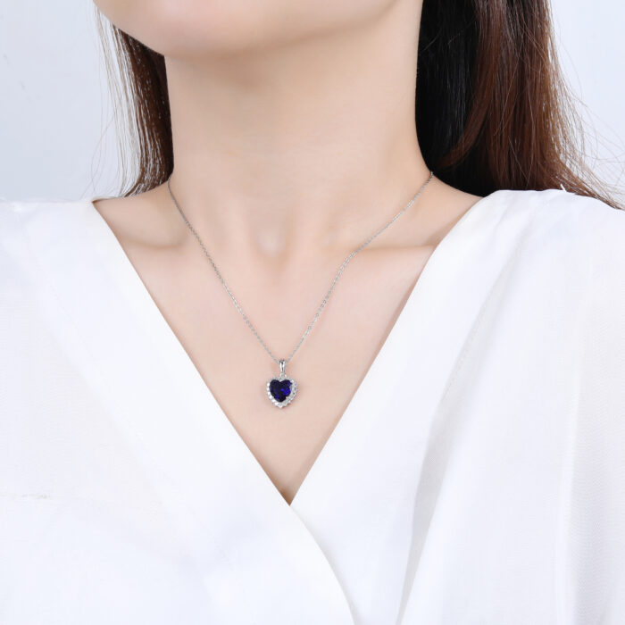 Zawieszka srebrna serce z cyrkoniami - obrazek 3