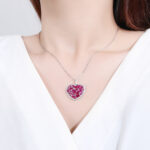 Zawieszka srebrna serce z cyrkoniami - obrazek 3