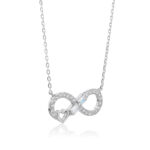 Naszyjnik srebrny nieskończoność infinity z cyrkoniami - obrazek 2