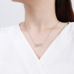 Naszyjnik srebrny nieskończoność infinity z cyrkoniami - obrazek 3