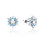 Kolczyki srebrne motylki z cyrkoniami AQUA - obrazek 2