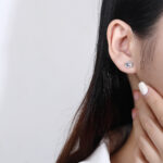 Kolczyki srebrne słoniki cyrkonie kolorowe - obrazek 3