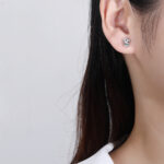 Kolczyki srebrne jednorożce kolorowe cyrkonie - obrazek 4