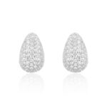 Kolczyki srebrne łezki z cyrkoniami