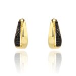 Kolczyki srebrne pozłacane z cyrkoniami