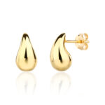 Kolczyki krople małe srebro pozłacane