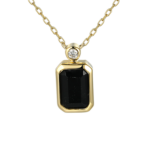 Naszyjnik z agatem i diamentem