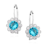 Kolczyki srebrne dziecięce AQUA