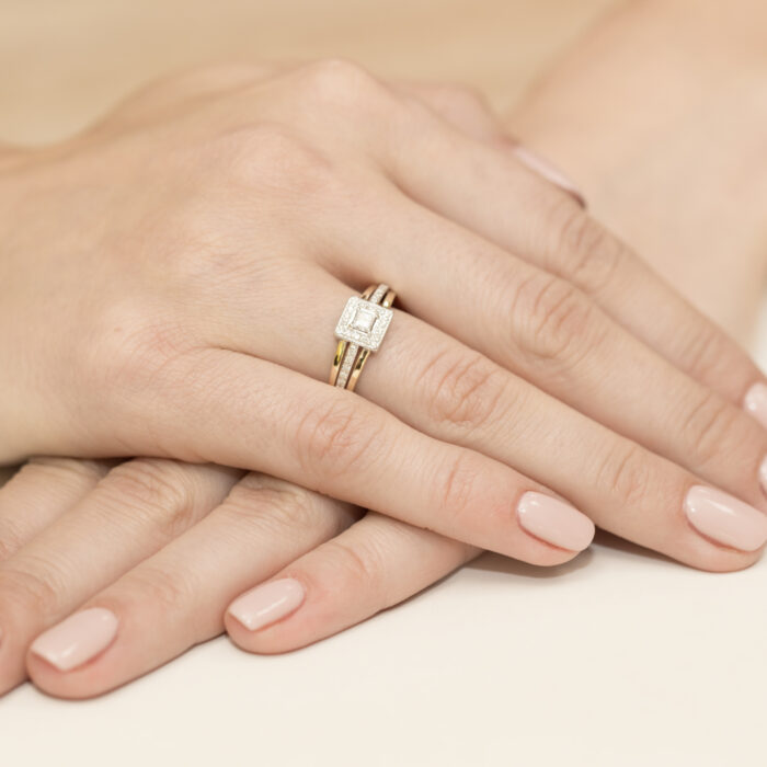 Pierścionek złoty z diamentem BD-W271 - obrazek 4