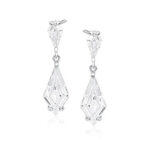 Kolczyki srebrne wiszące z cyrkoniami