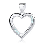 Zawieszka srebrna serduszko z cyrkoniami