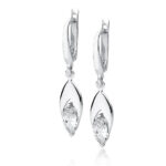 Kolczyki srebrne wiszące z cyrkoniami