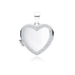 Zawieszka srebrne puzderko serce z cyrkoniami