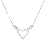 Naszyjnik srebrny serce i nieskończoność