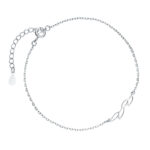 Bransoleta srebrna listki