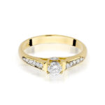 Pierścionek złoty z diamentami BD-W16 - obrazek 2