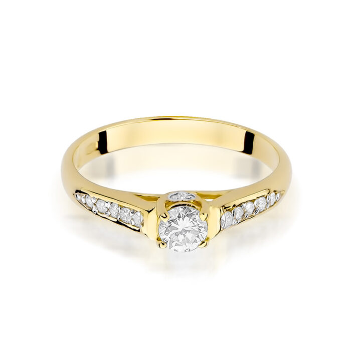 Pierścionek złoty z diamentami BD-W16 - obrazek 2