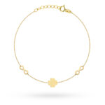 Bransoletka złota koniczynka i nieskończoność