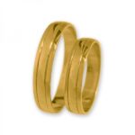Obrączki złote J004 półokrągłe