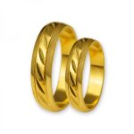 Obrączki złote J007 półokrągłe