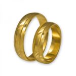 Obrączki złote J008 półokrągłe