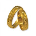 Obrączki złote J009 półokrągłe