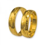 Obrączki złote J013 półokrągłe