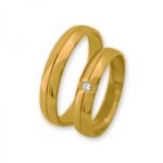 Obrączki złote J036 półokrągłe