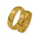 Obrączki złote J038 półokrągłe