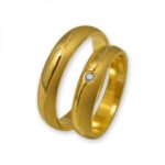 Obrączki złote J045 półokrągłe