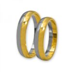 Obrączki złote J058 półokrągłe