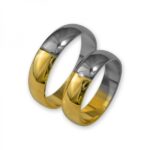 Obrączki złote J068 półokrągłe