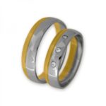 Obrączki złote J073 półokrągłe