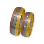 Obrączki złote J076 półokrągłe