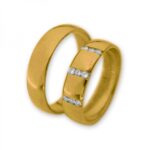 Obrączki złote J112 półokrągłe