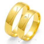 Obrączki złote ZS-O-128 półokrągłe