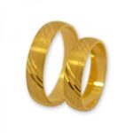 Obrączki złote J122 półokrągłe