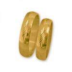Obrączki złote J011 półokrągłe