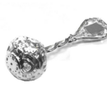 Grzechotka srebrna prezent na Chrzest