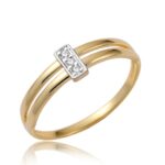 Pierścionek złoty z cyrkoniami I-P1854