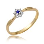 Pierścionek złoty z cyrkoniami I-P1859